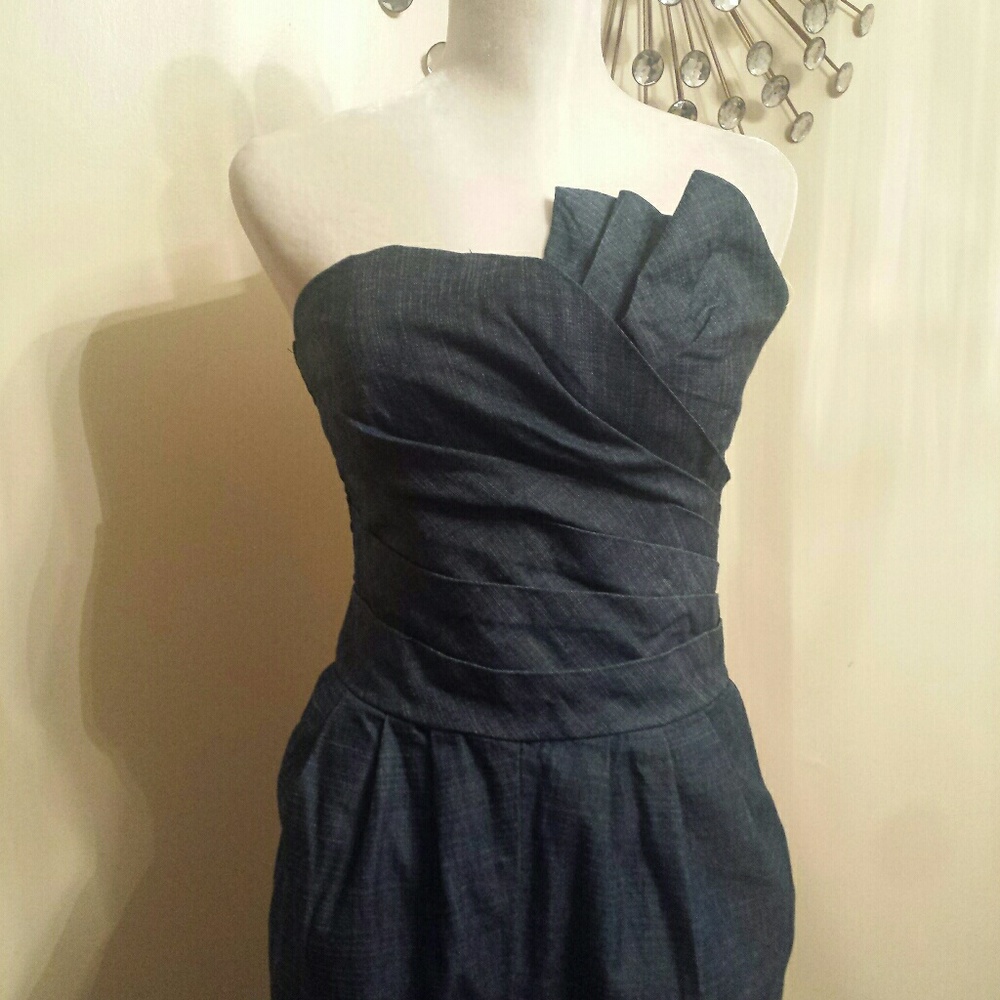 Daisy Strapless Jean 1 Piece Jumpsuit